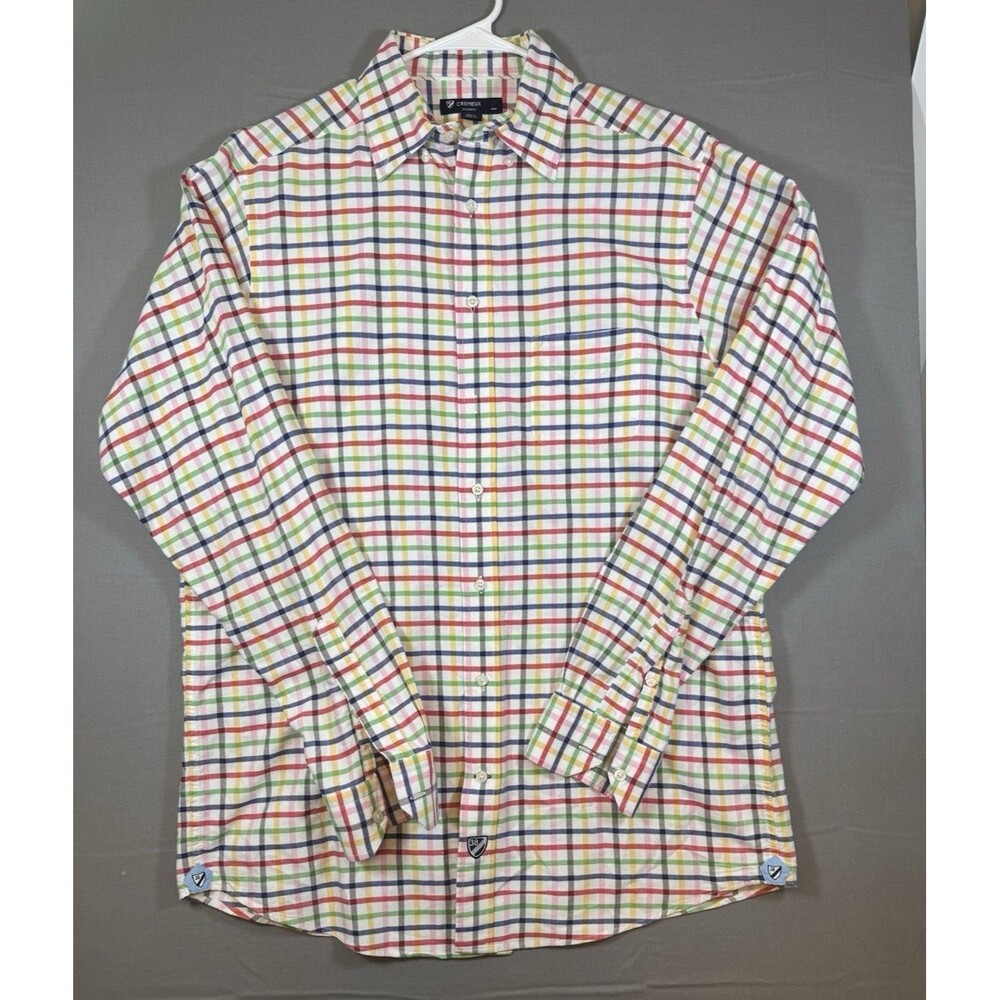 Cremieux Classics Men's Long Sleeve Plaid Cotton Button-Up Shirt Size LT